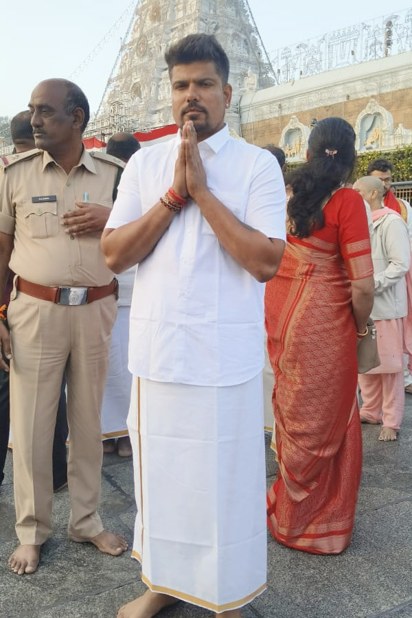 Indian cricket player Karn Sharma Visit Tirumala Photos10