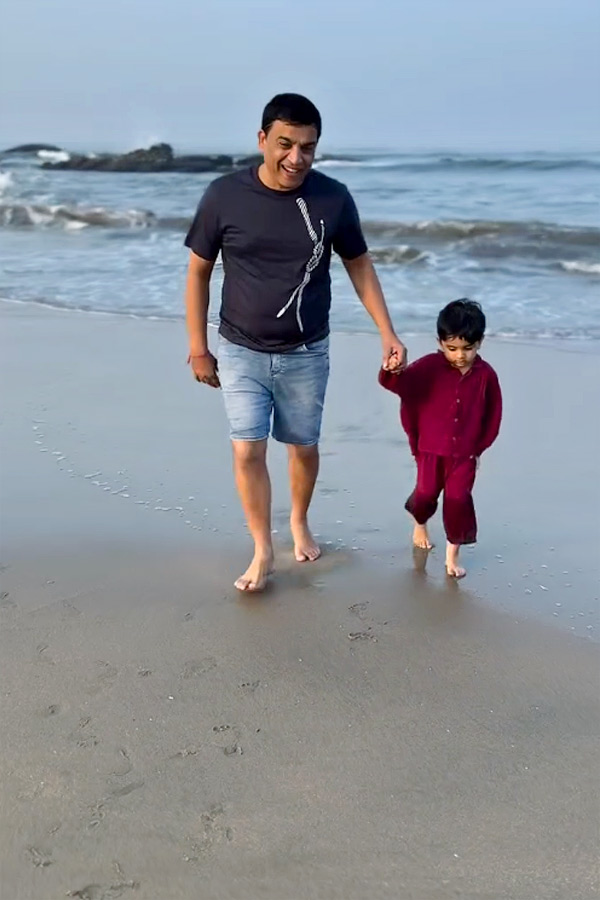 Producer Dil Raju garu spending joyful moments at the beach with his family13