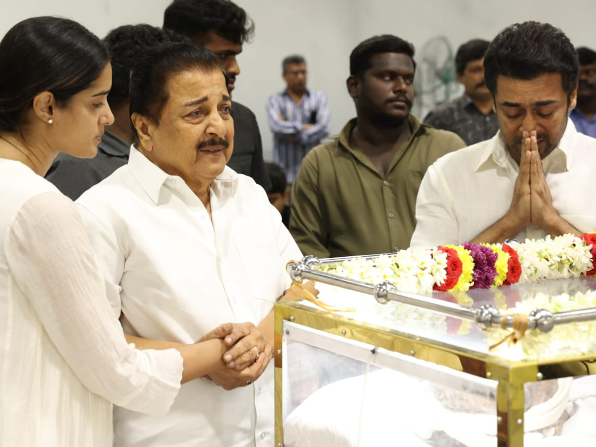 Rajinikanth And Suriya Vishal and more pay homage to AVM Saravanan16