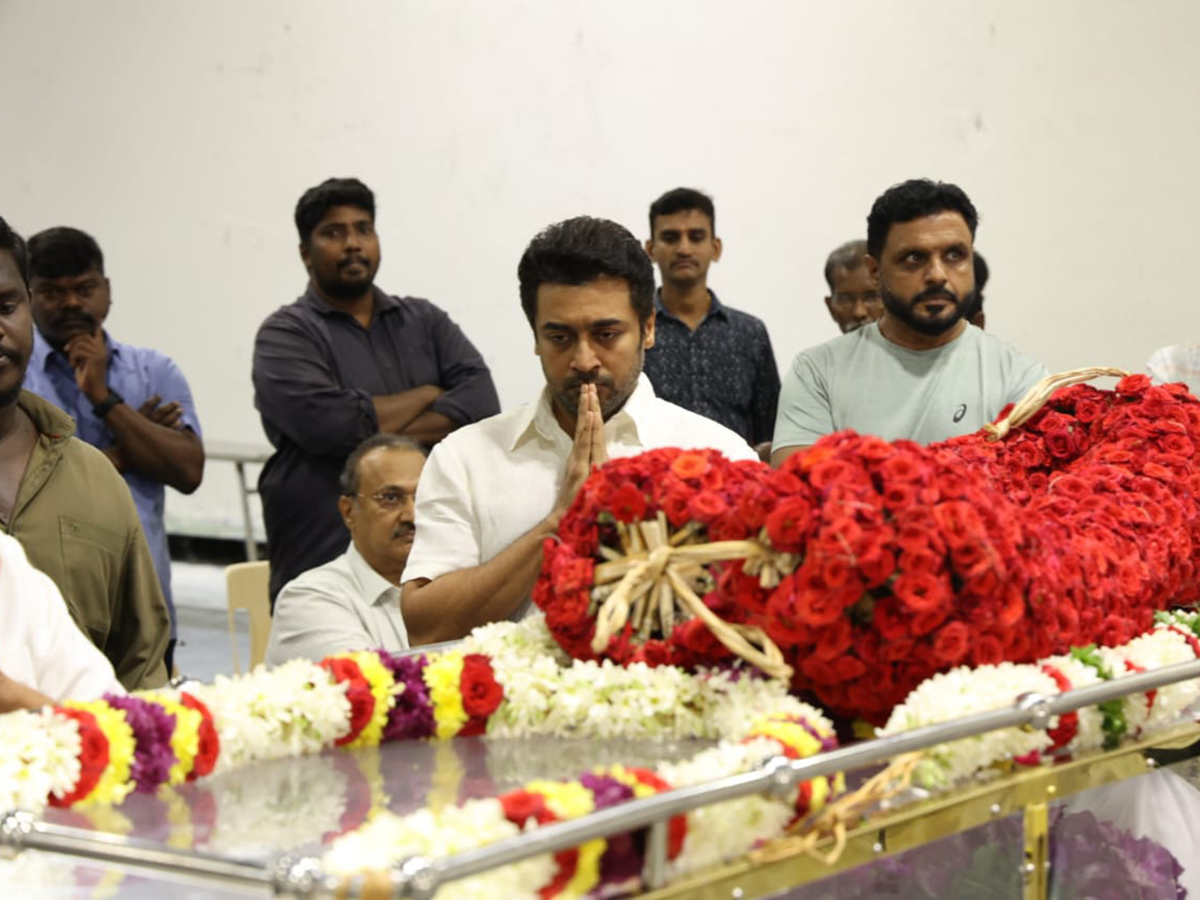 Rajinikanth And Suriya Vishal and more pay homage to AVM Saravanan5