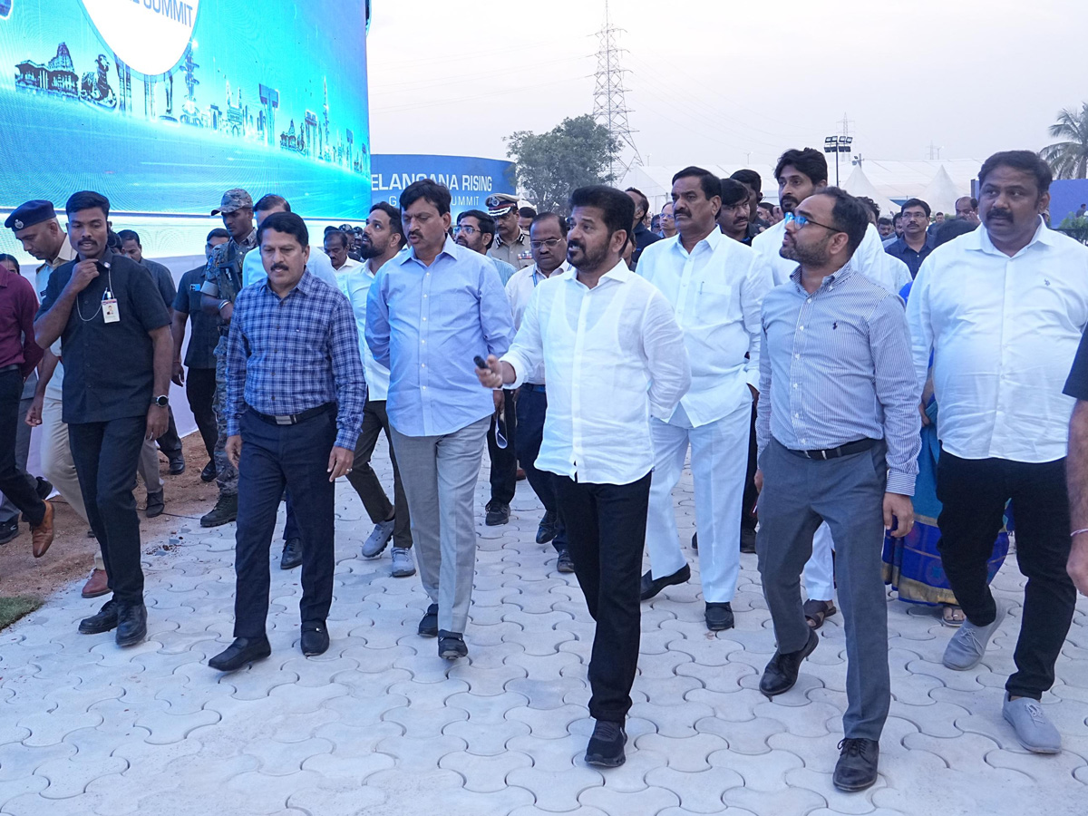 CM Revanth Reddy inquires about arrangements for Telangana Rising Global Summit7