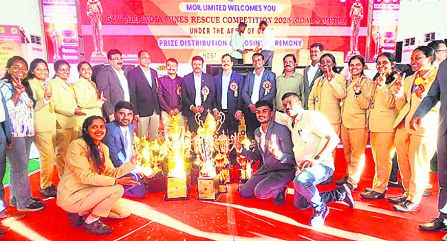 జాతీయ స్థాయి రెస్క్యూ పోటీల్లో సింగరేణి సత్తా1