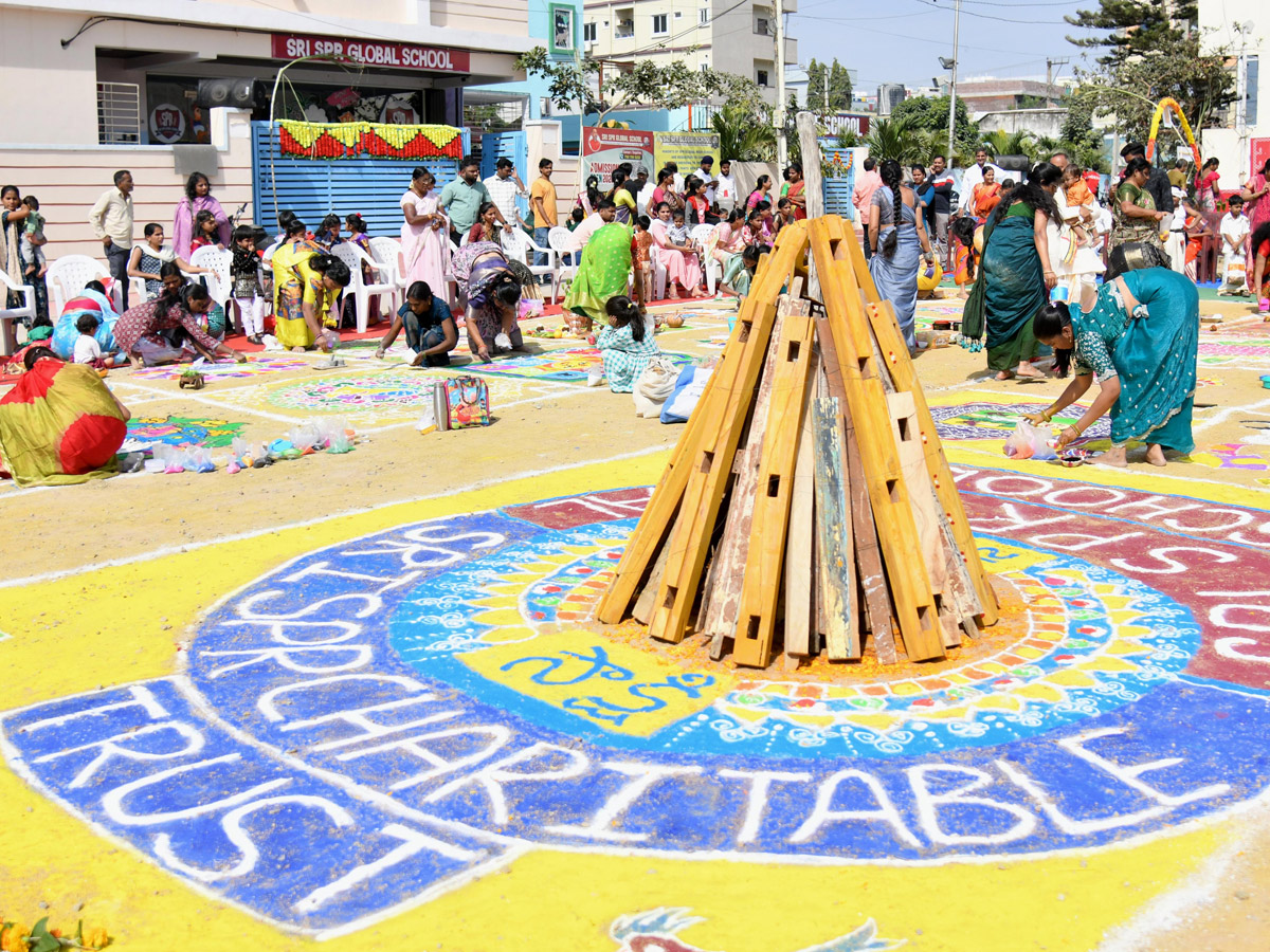 Rangoli Competition At Sri SPR Global School At Gajularamaram Photos14