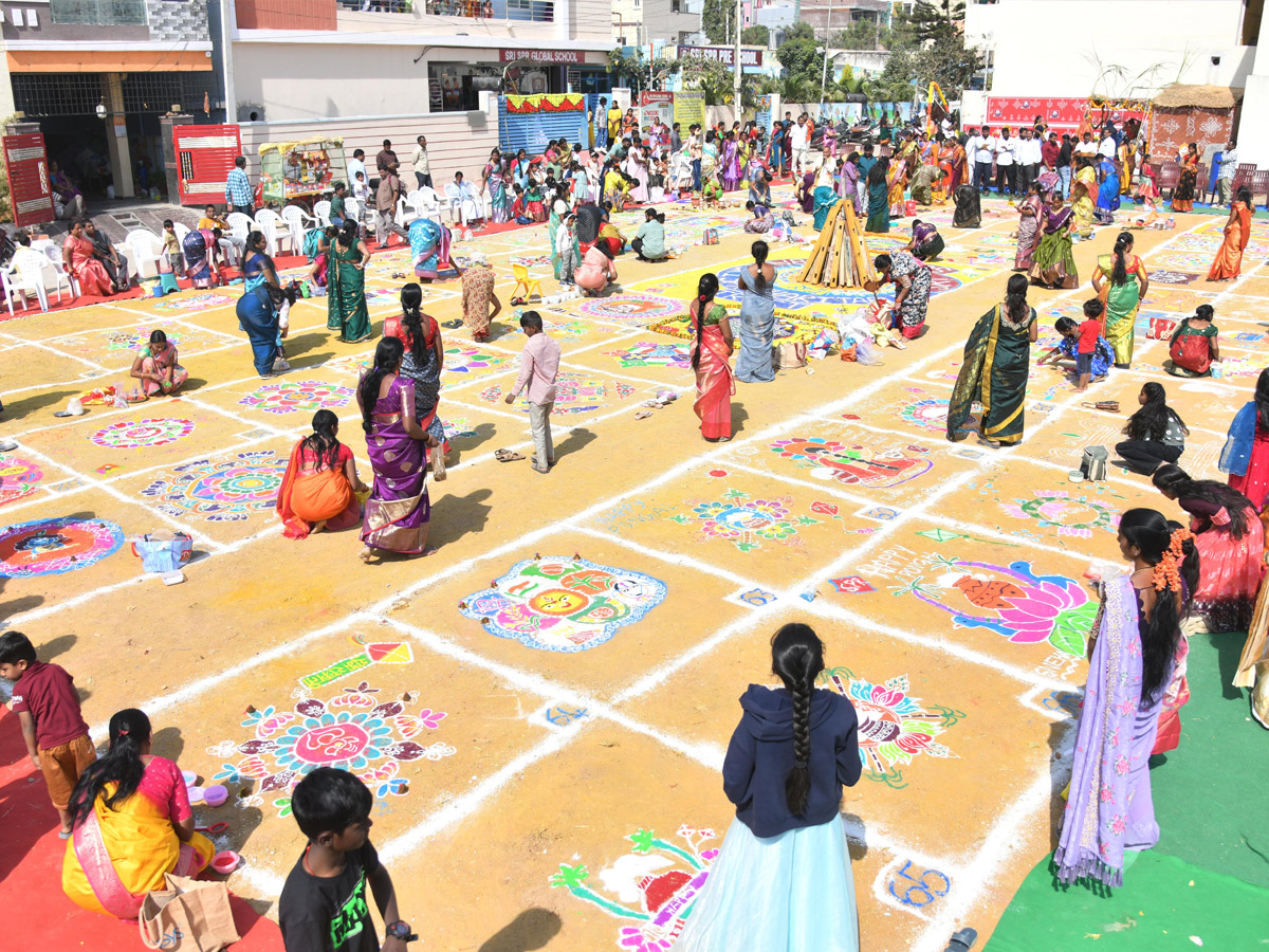 Rangoli Competition At Sri SPR Global School At Gajularamaram Photos16