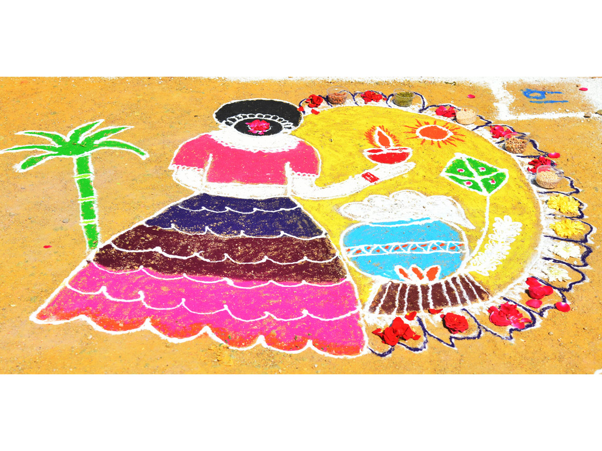 Rangoli Competition At Sri SPR Global School At Gajularamaram Photos19