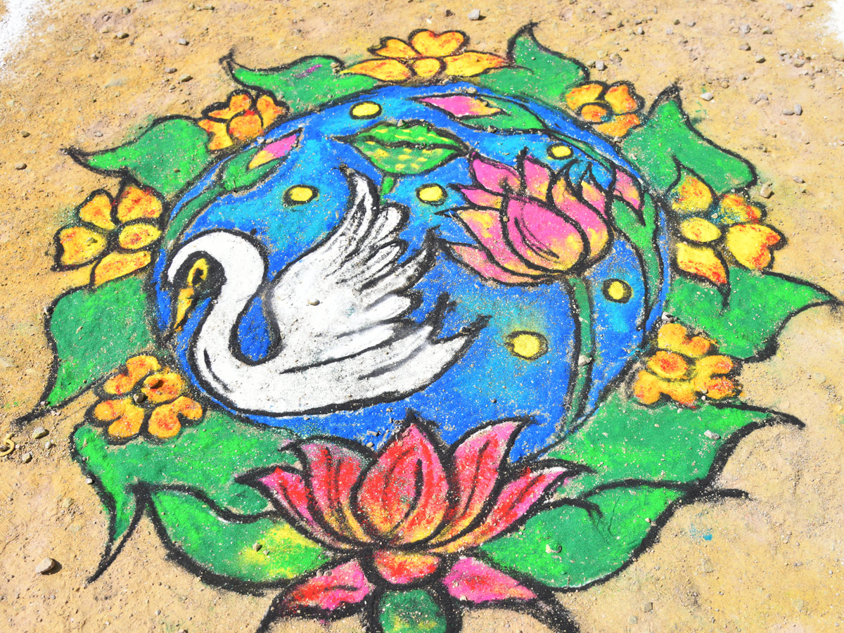 Rangoli Competition At Sri SPR Global School At Gajularamaram Photos27