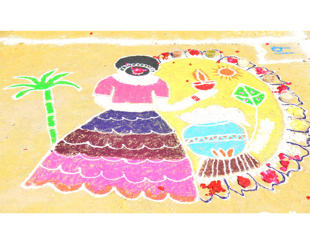 Rangoli Competition At Sri SPR Global School At Gajularamaram Photos31