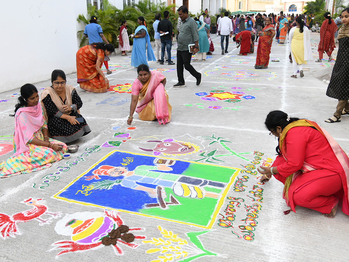 Telangana Secretariat employees fly kites during a pre Sankranti9