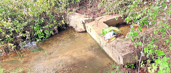 ఉప్పరపల్లి హేమాద్రి కుంటకు బుంగ1