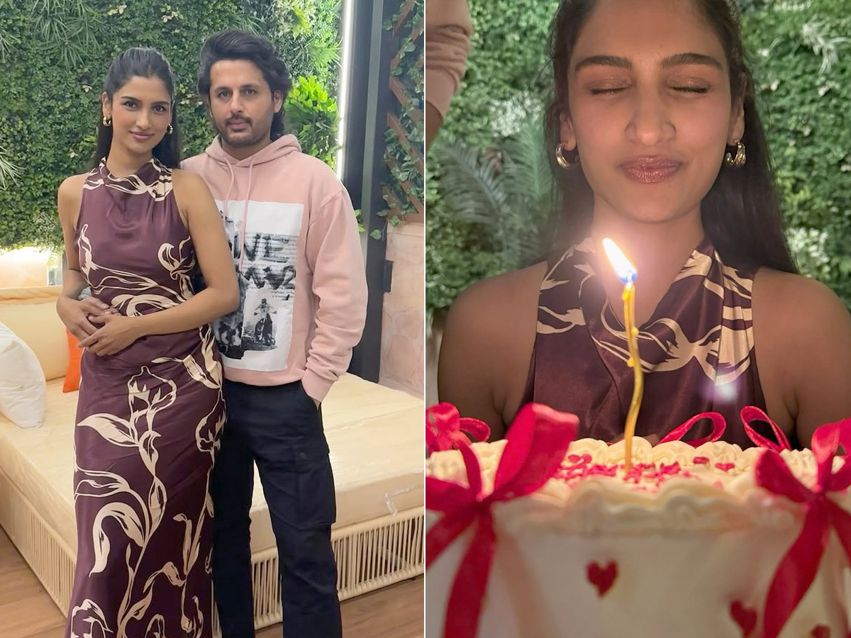 Nithiin celebrates his wife Shalini birthday with love and smiles Photos1