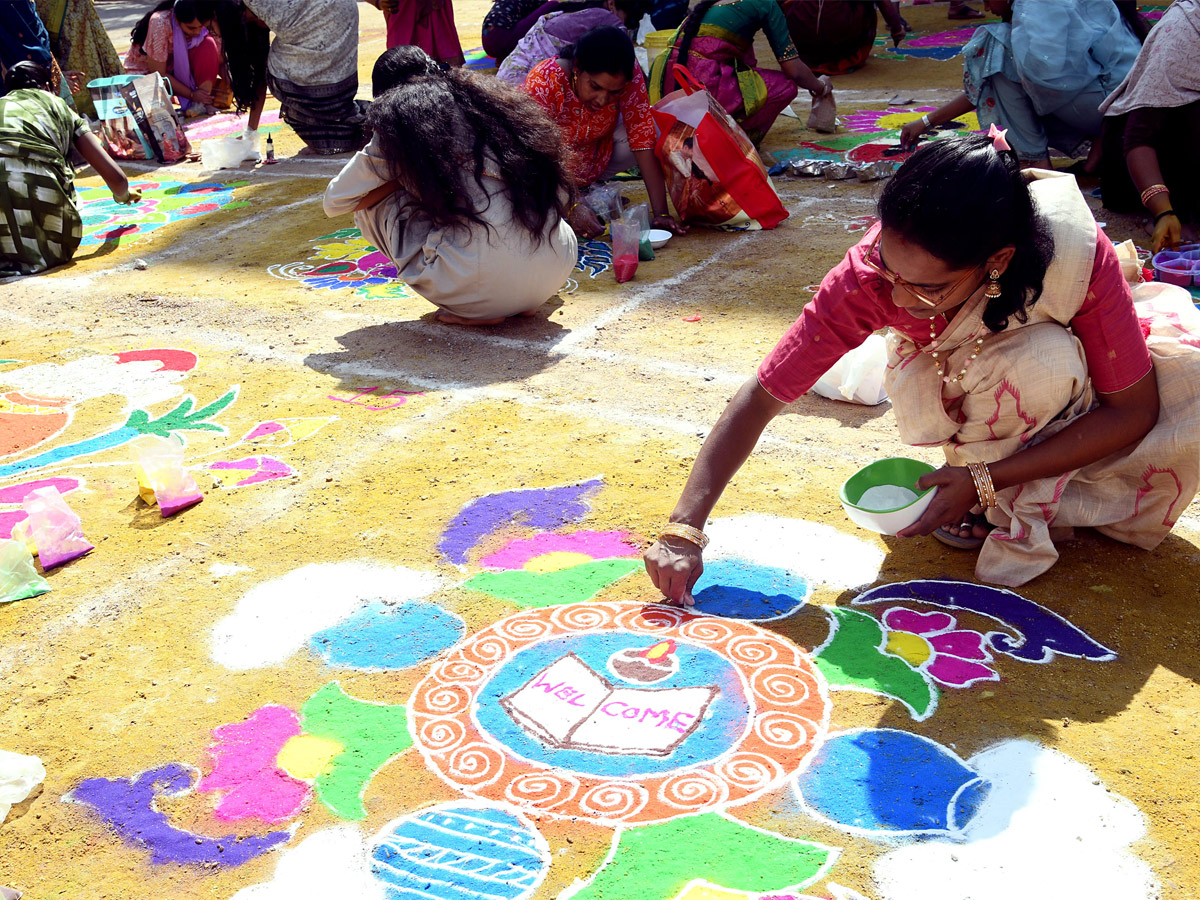 Sakshi Sankranthi Rangoli Competition at Hyderabad Photos6