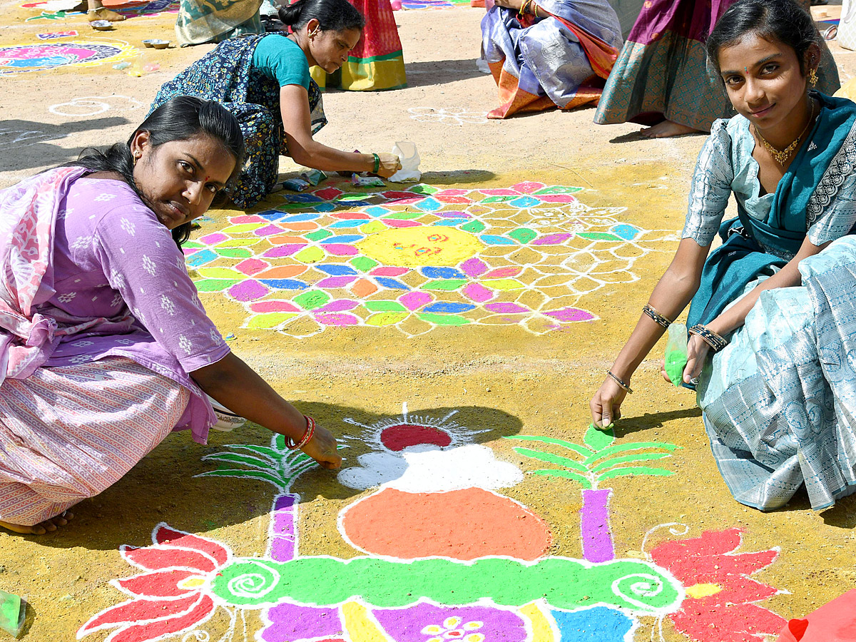 Sakshi Sankranthi Rangoli Competition at Hyderabad Photos8