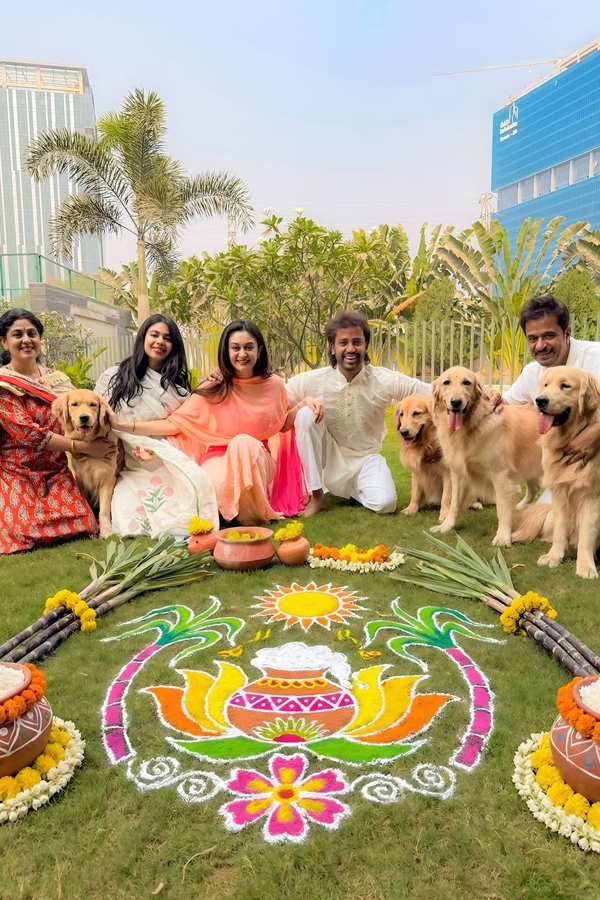 Film celebrities in Bhogi And Sankranti celebrations Photos31