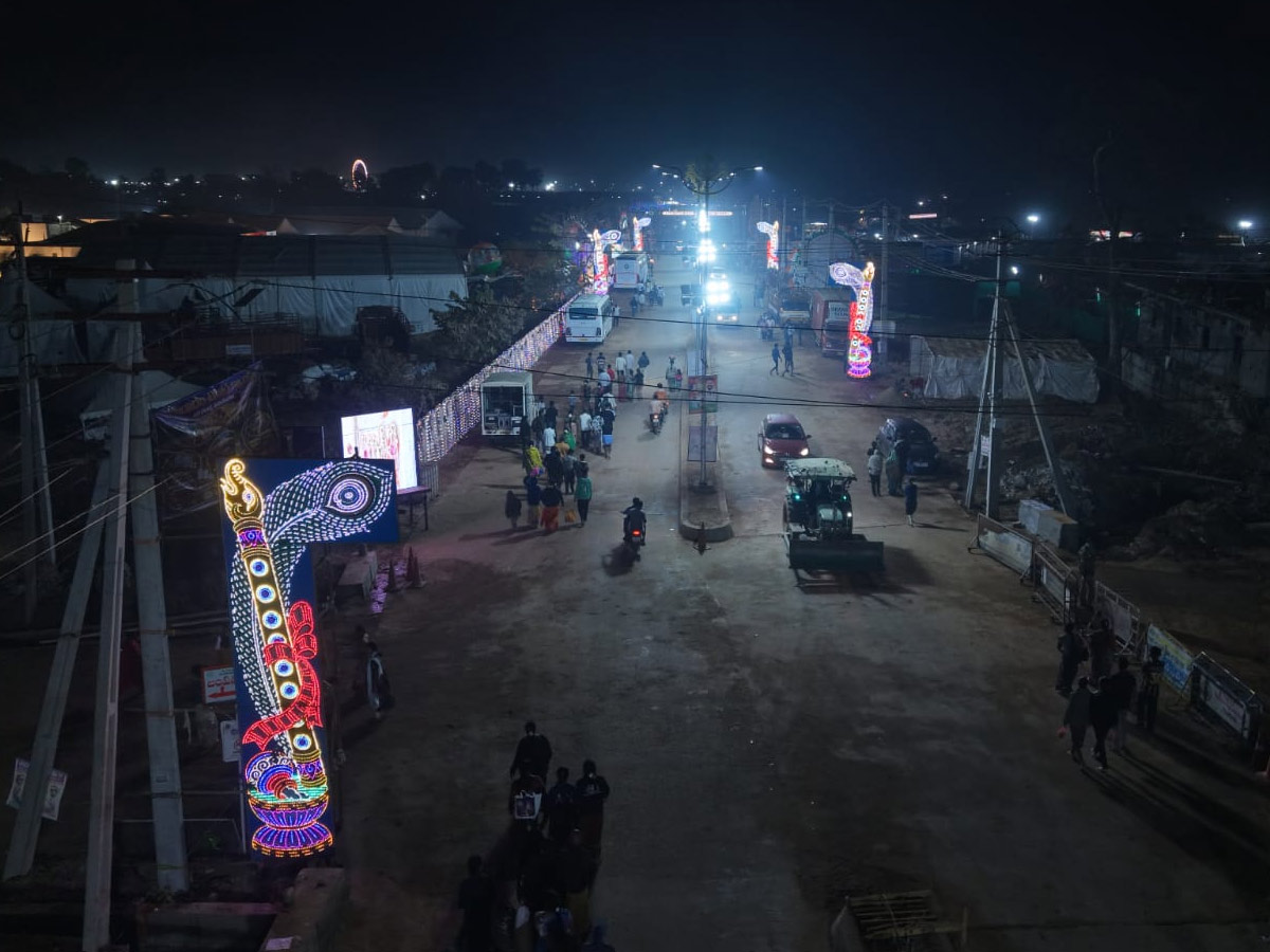 The Lights Of Medaram Jatara Drone Visuals Photos34