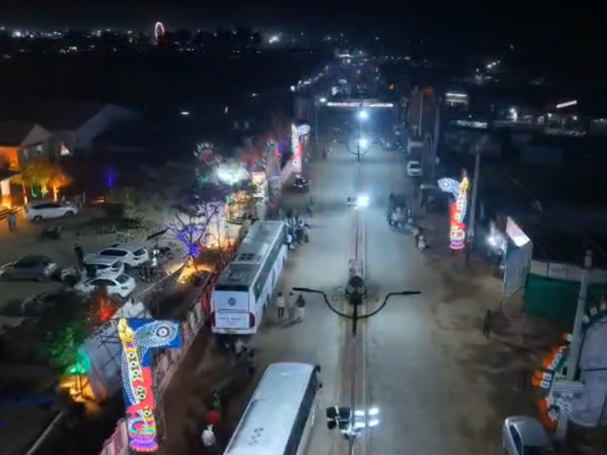 The Lights Of Medaram Jatara Drone Visuals Photos6