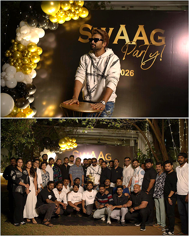 Icon Star Allu Arjun Celebrated the New Year with his staff10