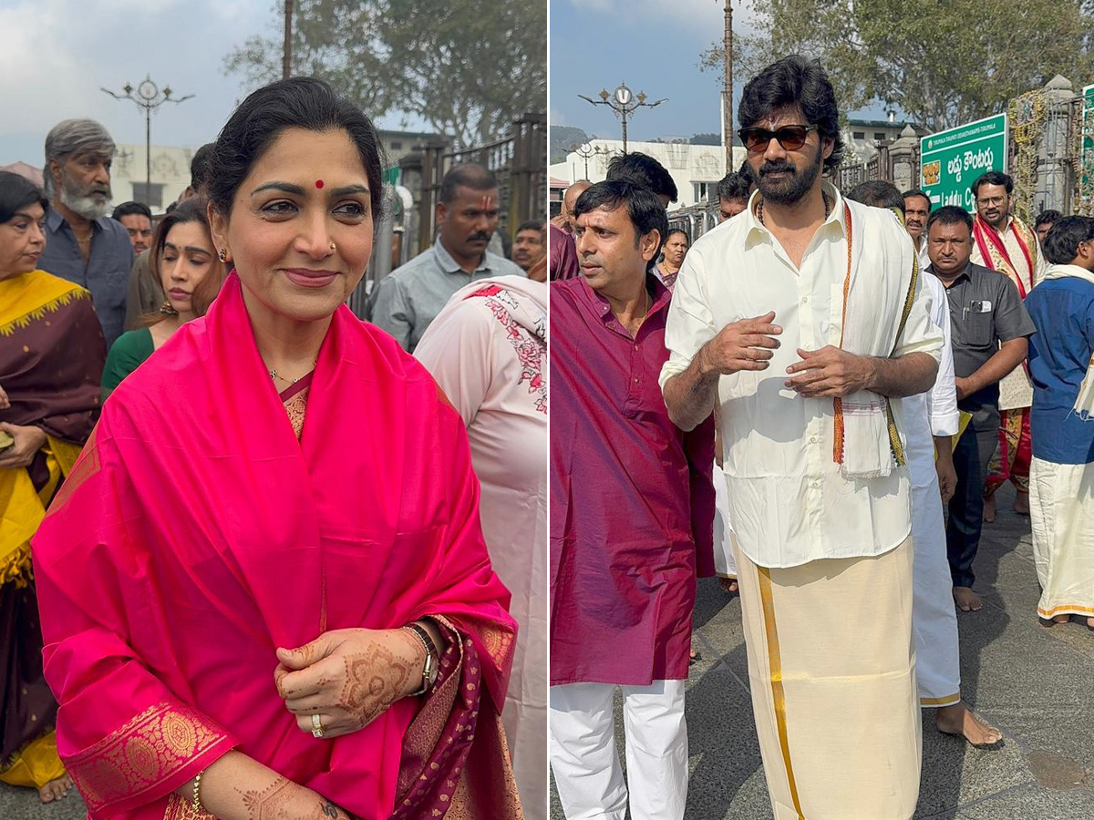 Khushboo And Naveen Chandra Visit Tirumala Temple Photos1