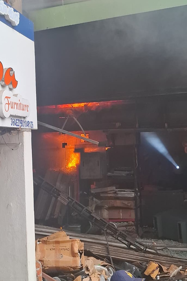 Massive Fire Accident in Furniture Shop at Nampally Photos3