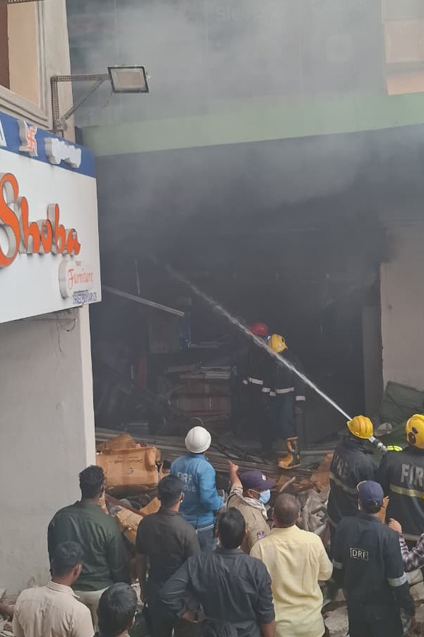 Massive Fire Accident in Furniture Shop at Nampally Photos5