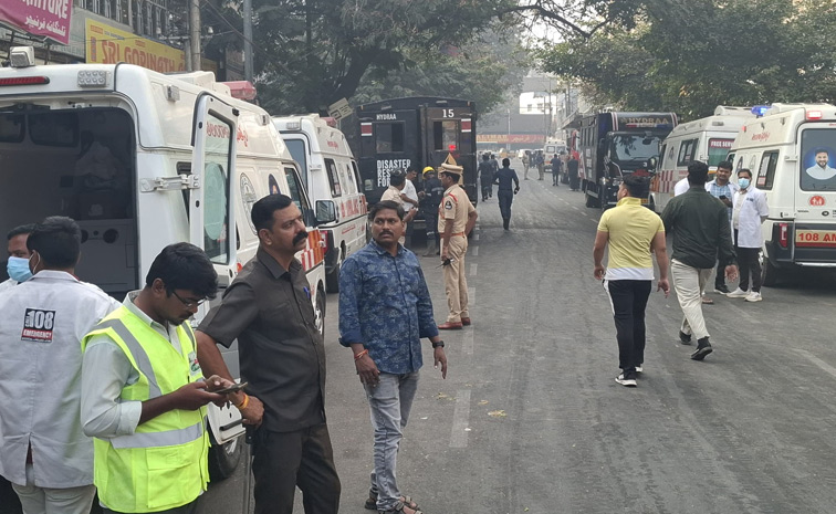 Massive Fire Accident in Furniture Shop at Nampally Photos15