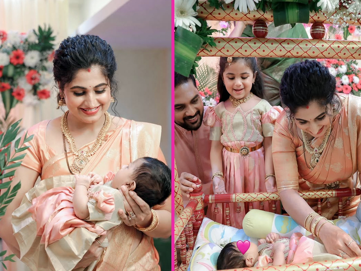 Telugu serial actress's daughter's naming ceremony (photos)1