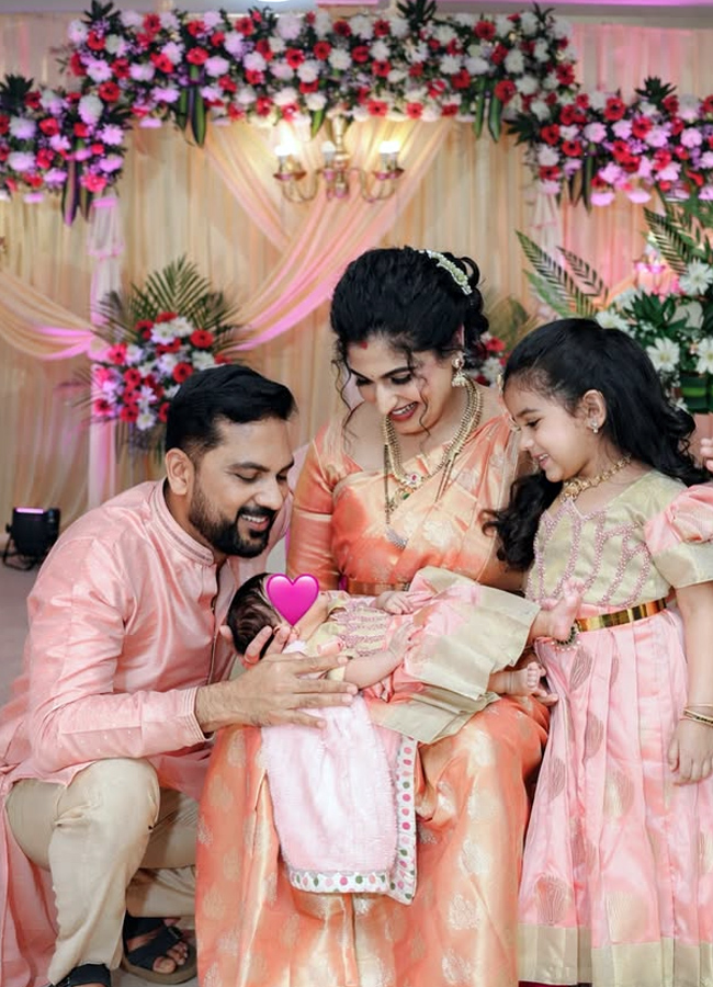 Telugu serial actress's daughter's naming ceremony (photos)2