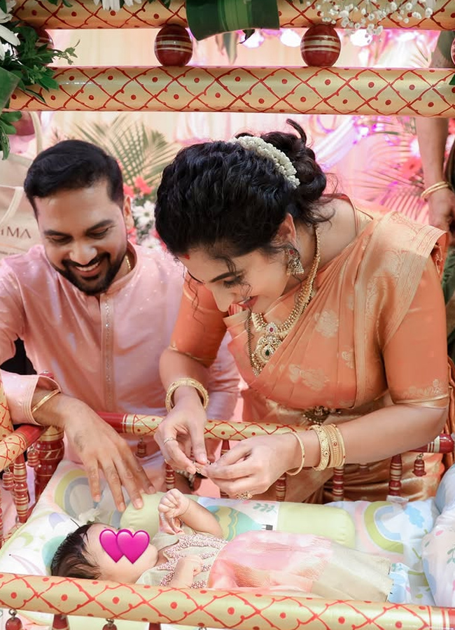 Telugu serial actress's daughter's naming ceremony (photos)4