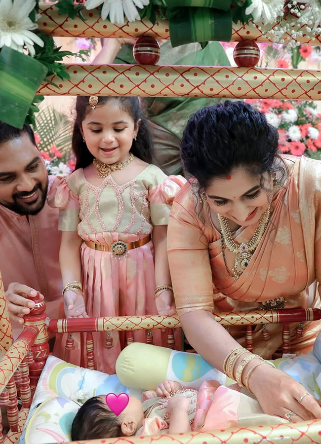 Telugu serial actress's daughter's naming ceremony (photos)5