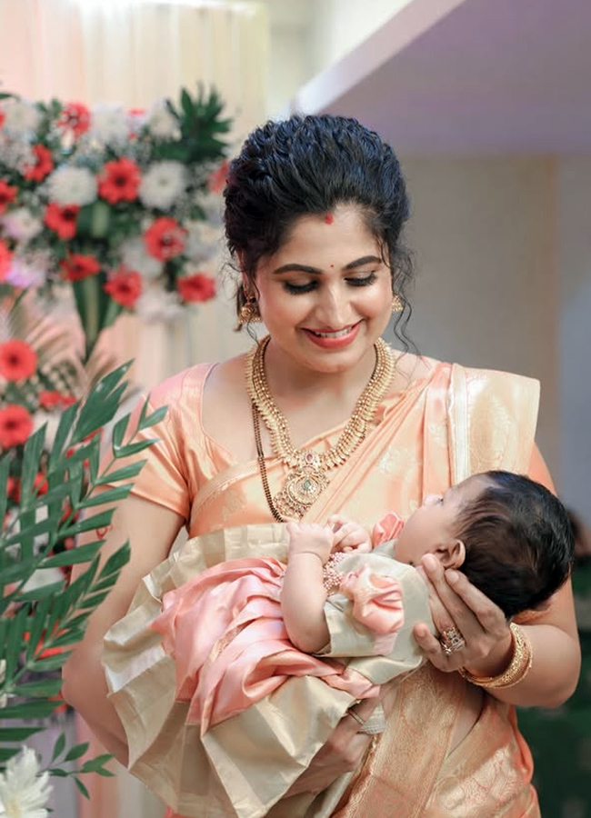 Telugu serial actress's daughter's naming ceremony (photos)10