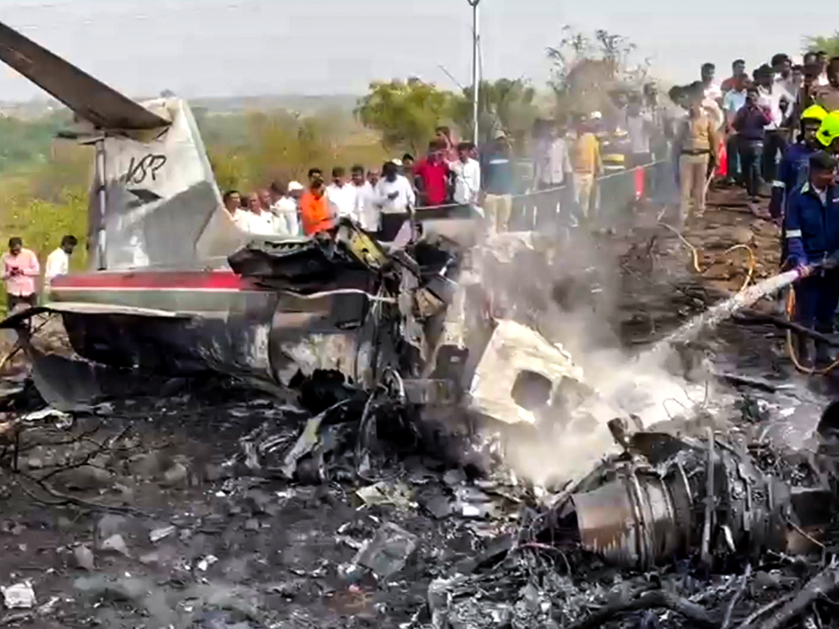 Maharashtra Deputy CM Ajit Pawar Plane Crash Viral Photos2