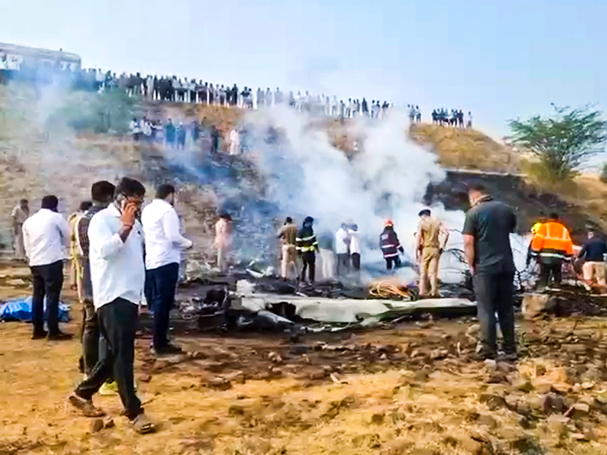 Maharashtra Deputy CM Ajit Pawar Plane Crash Viral Photos3