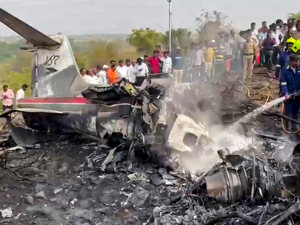 Maharashtra Deputy CM Ajit Pawar Plane Crash Viral Photos5