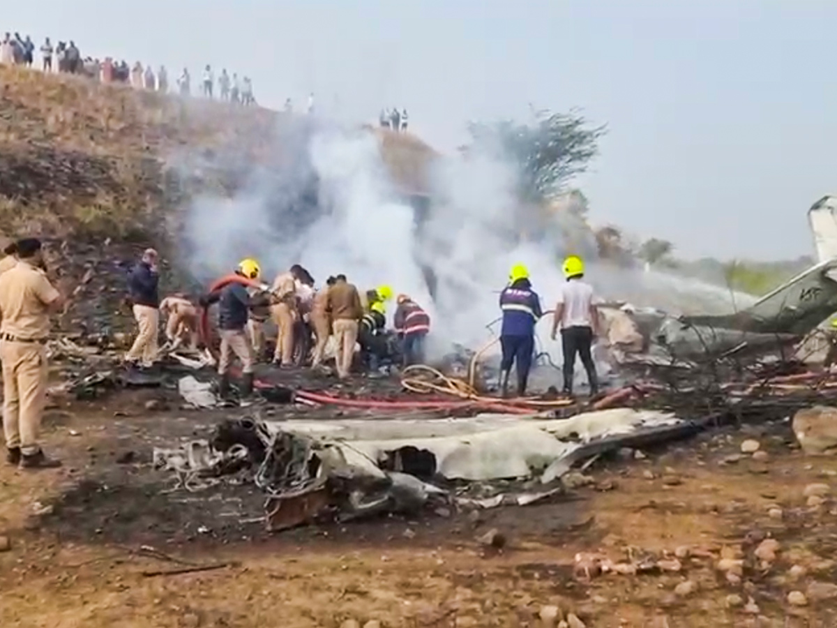 Maharashtra Deputy CM Ajit Pawar Plane Crash Viral Photos10