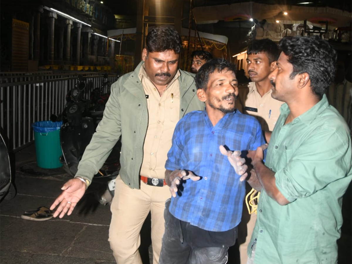 Drunk man Hulchul at TTD Sri Govindarajaswami Temple17
