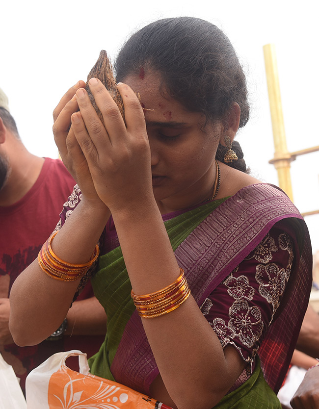 Massive Devotees Rush At Medaram Maha Jatara Due to Sunday23