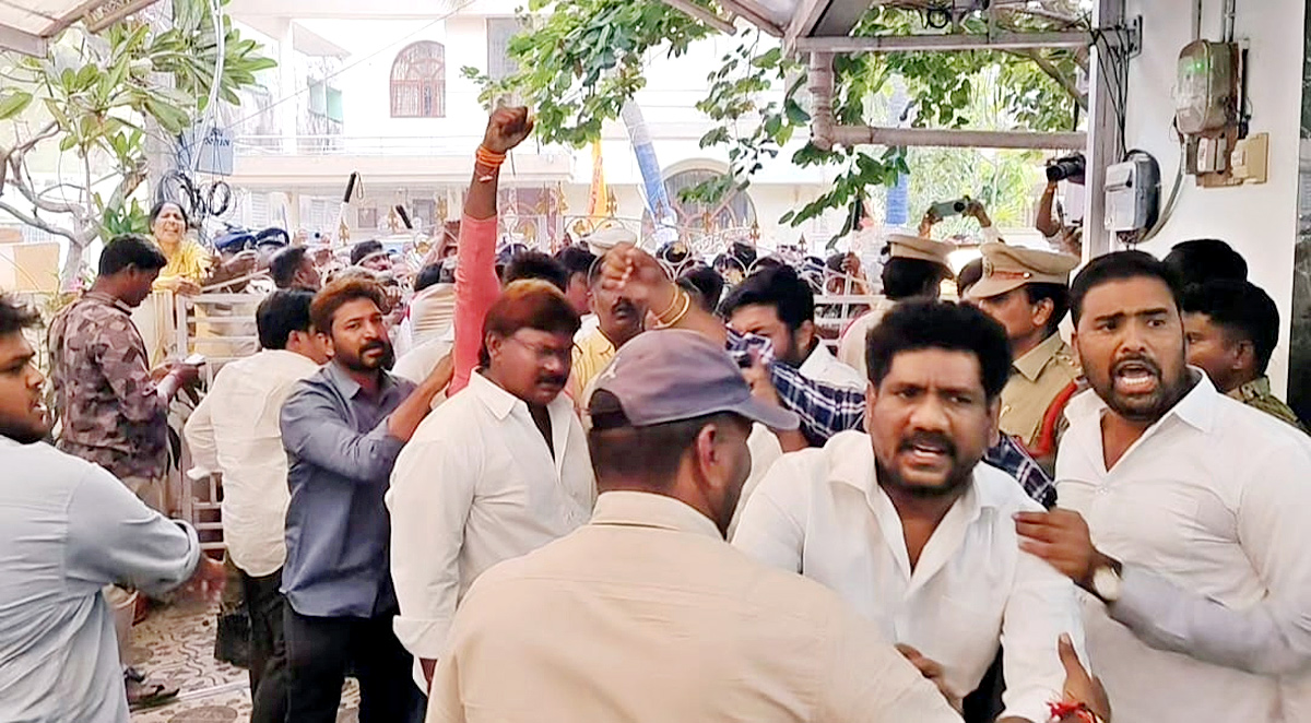 High Tension At Ambati Rambabu House In Guntur  21