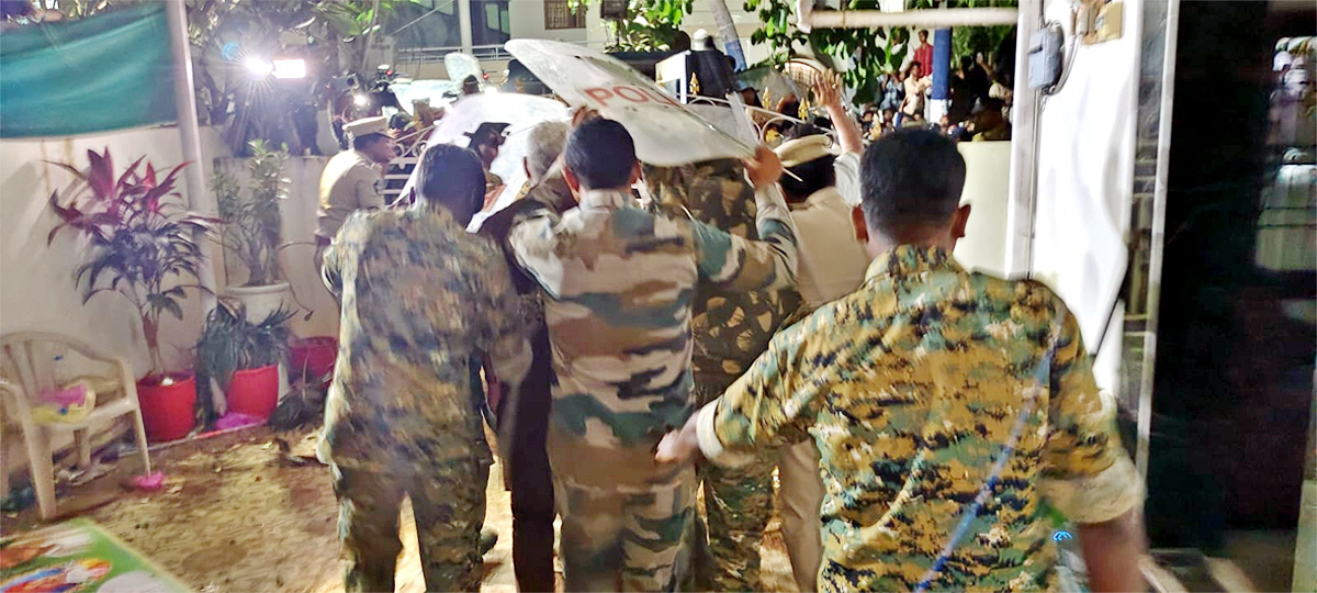 High Tension At Ambati Rambabu House In Guntur  5