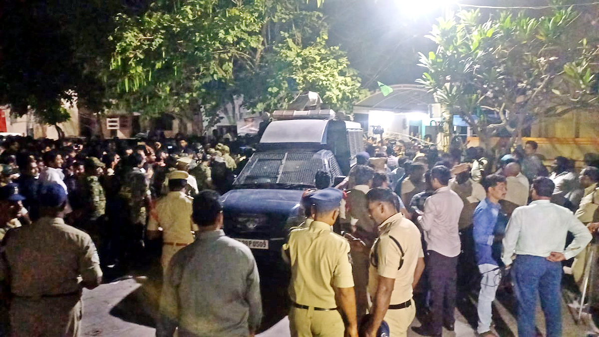 High Tension At Ambati Rambabu House In Guntur  9