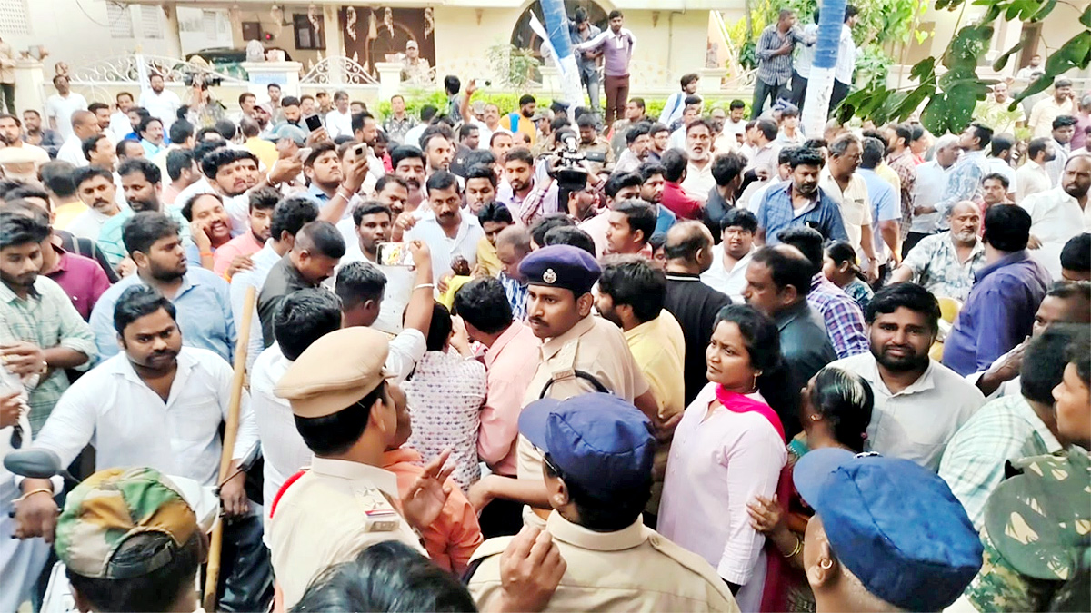High Tension At Ambati Rambabu House In Guntur  10