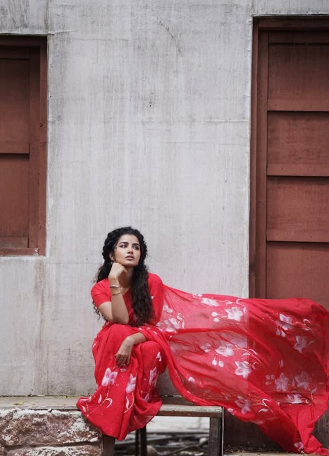 Anupama Parameswaran stuns in a floral saree (Photos)3