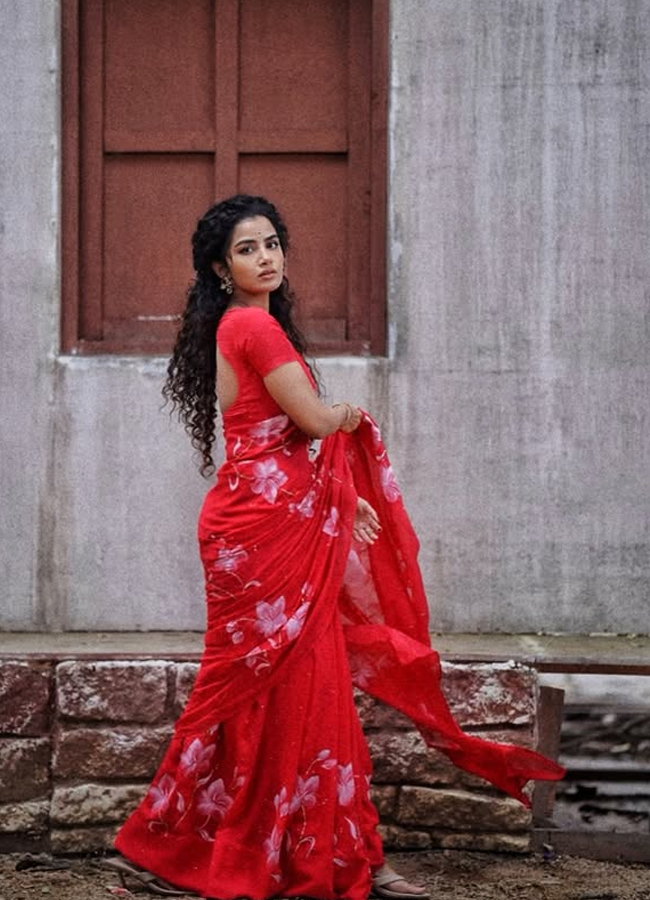 Anupama Parameswaran stuns in a floral saree (Photos)4