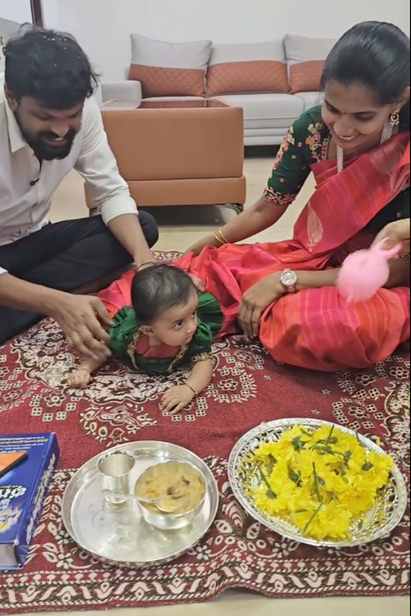 Bigg Boss Adi Reddy Second Daughter Anna Prasana Ceremony Photos12