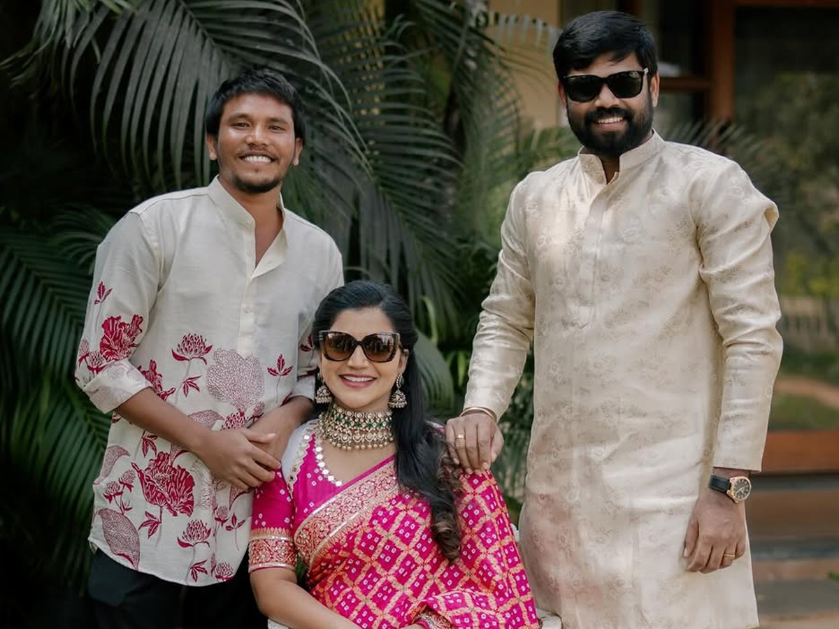 Shiva Jyothi In Her Brother engagement Beautiful Clicks Photos16