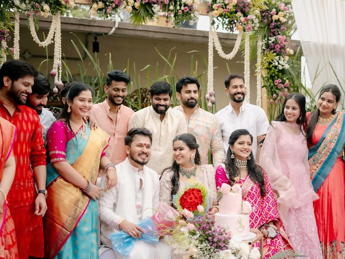 Shiva Jyothi In Her Brother engagement Beautiful Clicks Photos3