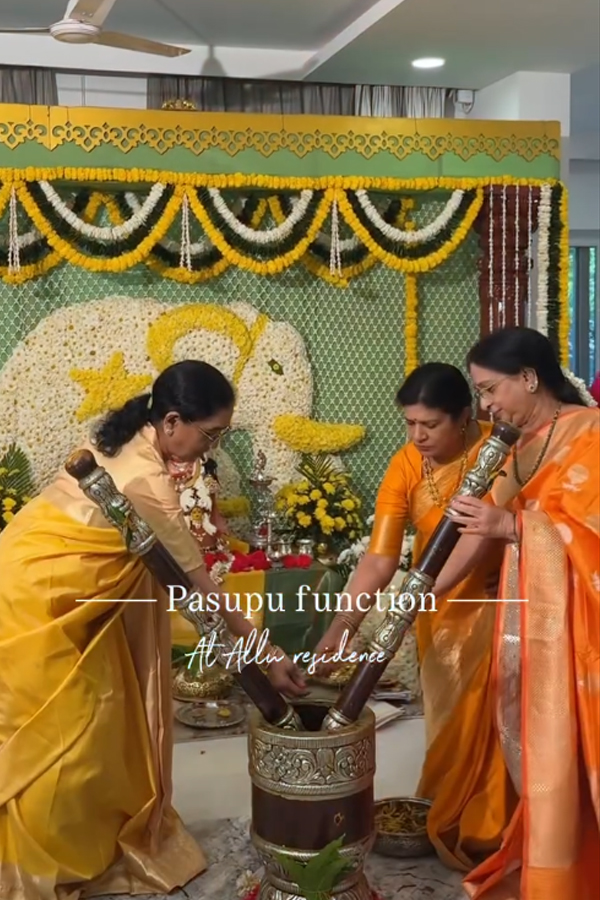 Allu Sirish Shares Glimpses From Pasupu Ceremony With Nayanika Reddy Photos11