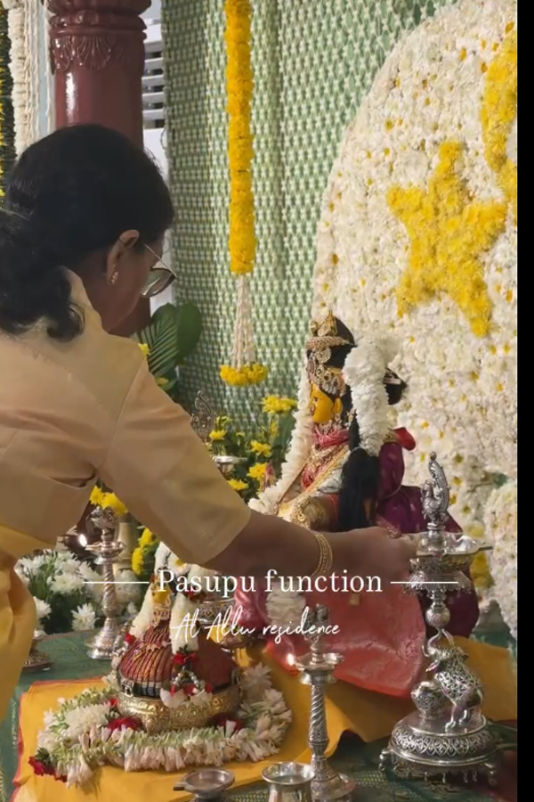 Allu Sirish Shares Glimpses From Pasupu Ceremony With Nayanika Reddy Photos2