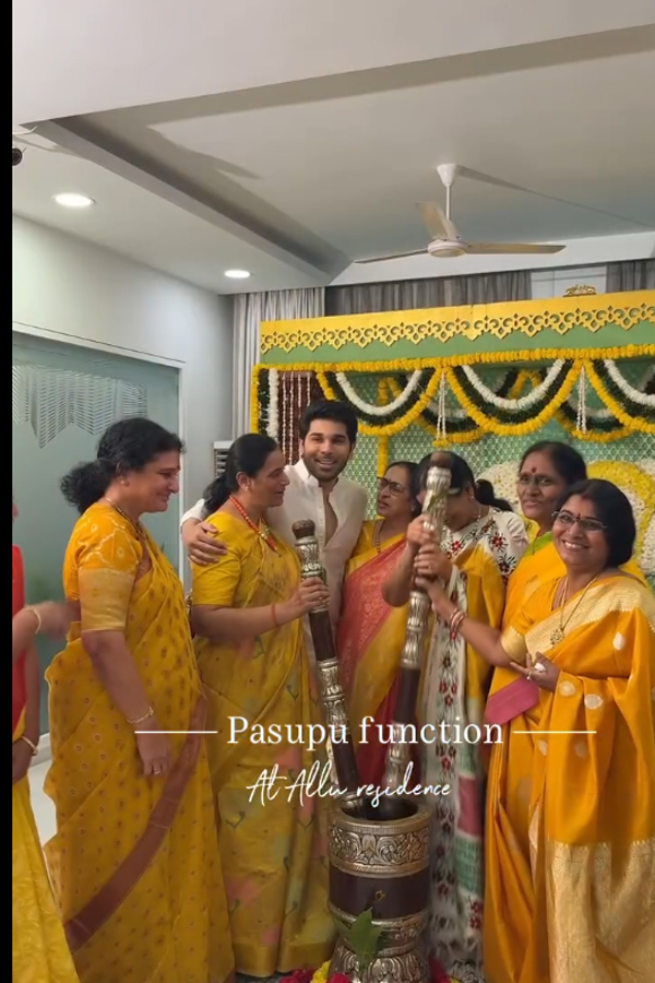 Allu Sirish Shares Glimpses From Pasupu Ceremony With Nayanika Reddy Photos20