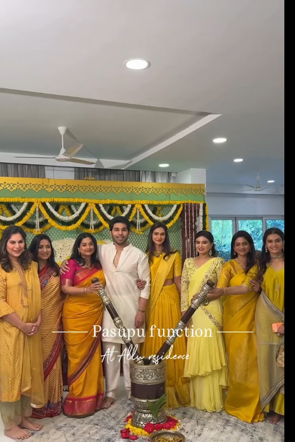 Allu Sirish Shares Glimpses From Pasupu Ceremony With Nayanika Reddy Photos24