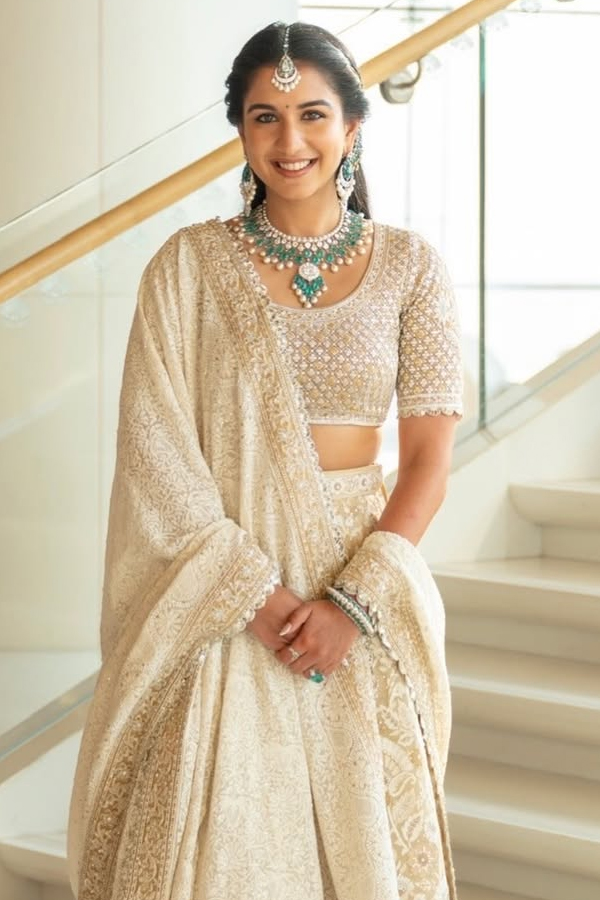 Radhika Merchant steals the spotlight at  Vikram Salgaocars wedding Photos3