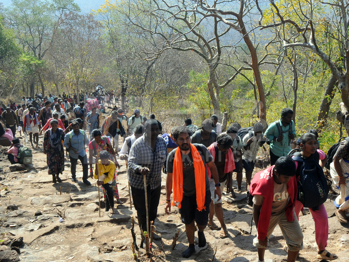 Huge Shiva Devotees Walking To Srisailam Photos1
